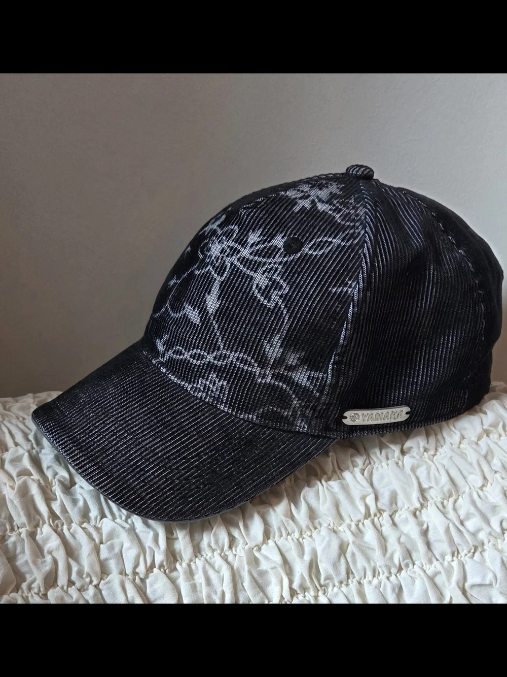 Yamaha Unisex Corduroy Logo Baseball Cap With Floral Pattern
